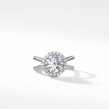 DY Crossover® Capri Engagement Ring in Platinum, Round