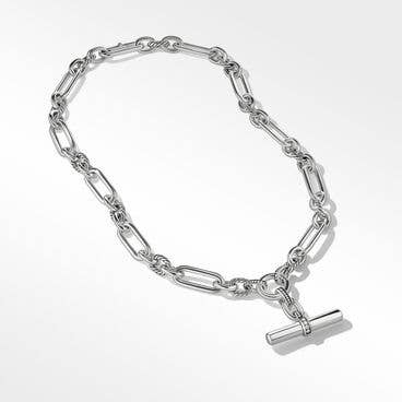 Lexington Chain Necklace in Sterling Silver with Diamonds, 9.8mm