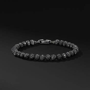 Spiritual Beads Bracelet with Pavé Black Diamonds