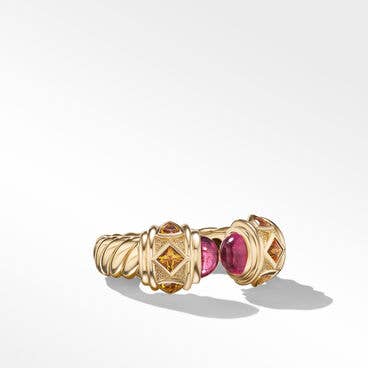 Renaissance® Colour Ring in 18K Yellow Gold with Rubellite and Madeira Citrine