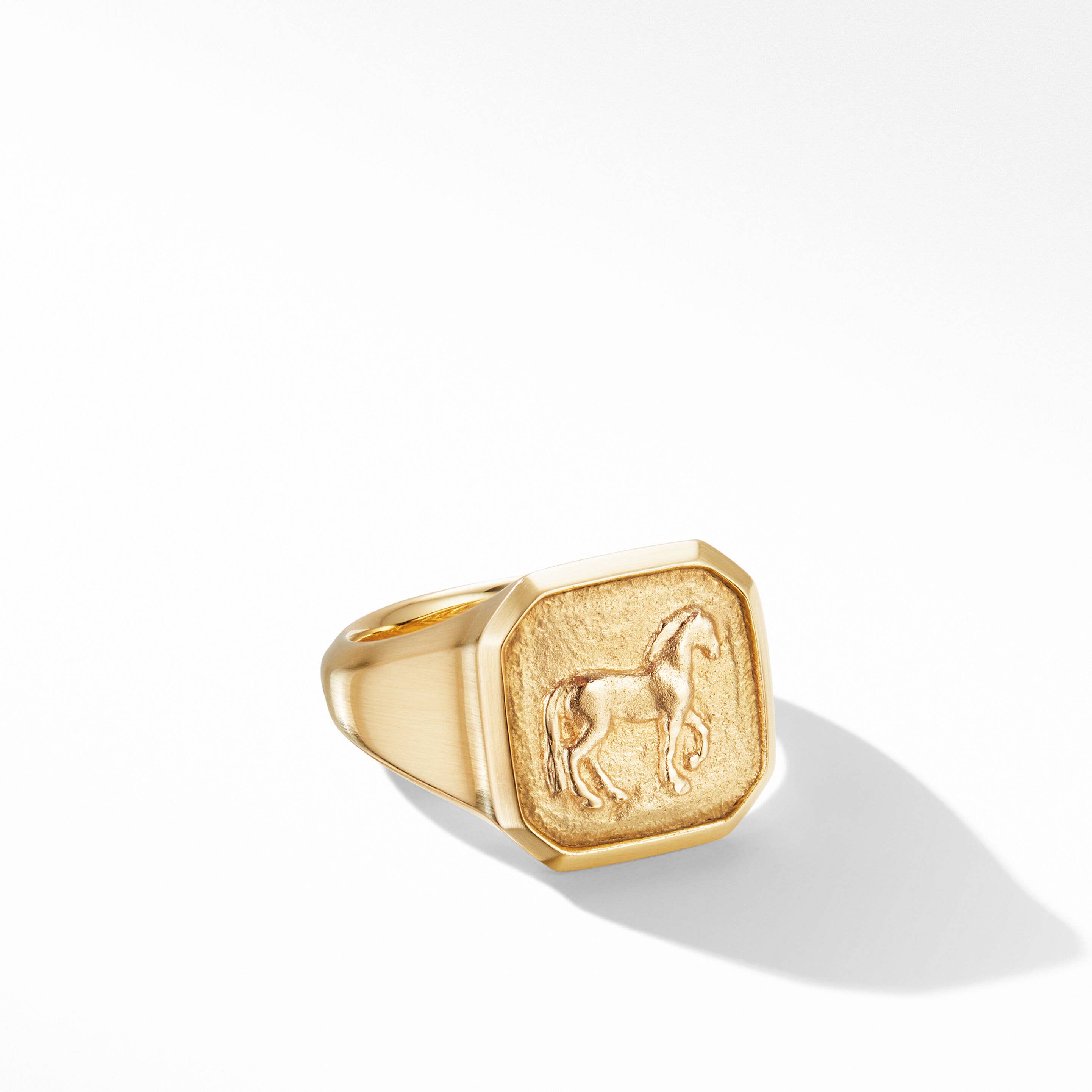 Petrvs® Horse Pinky Ring in 18K Yellow Gold