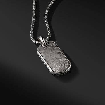 Meteorite Tag in Sterling Silver