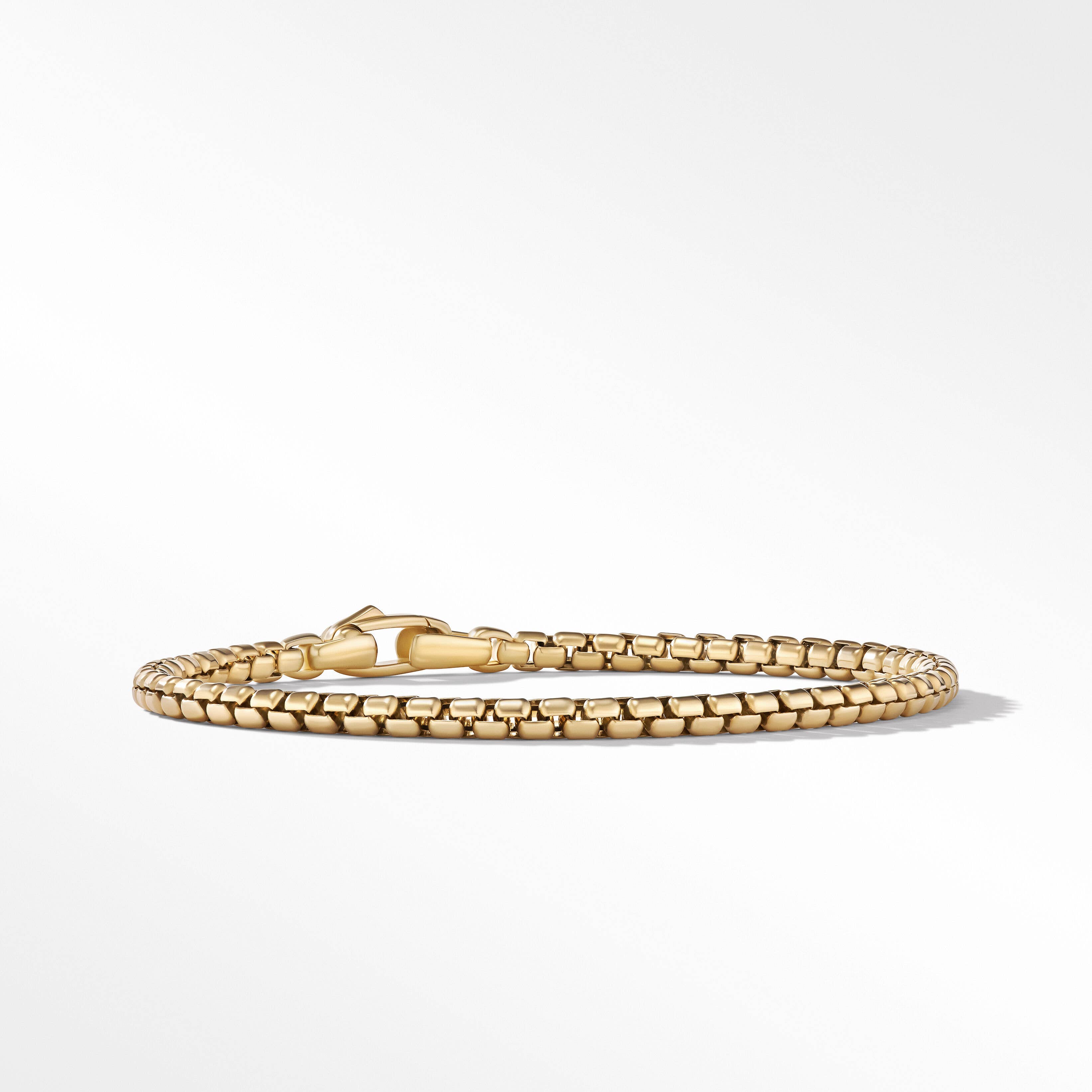 Box Chain Bracelet in 18K Yellow Gold, 3.4mm