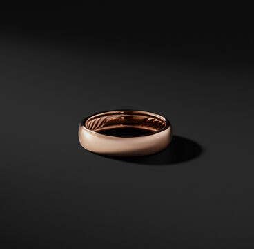 DY Classic Band Ring in 18K Rose Gold