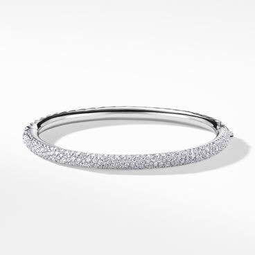 Pavé Cable Bracelet in 18K White Gold with Diamonds