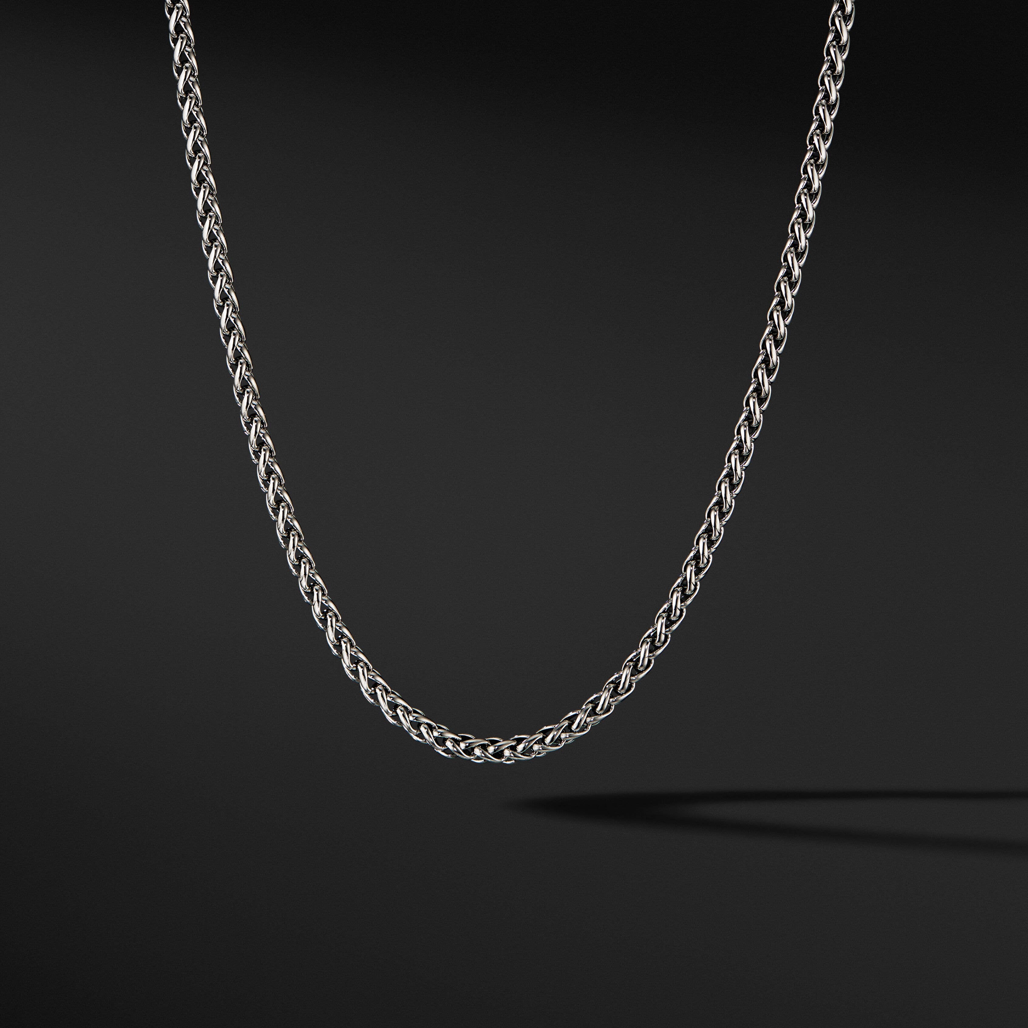 Wheat Chain Necklace in Sterling Silver