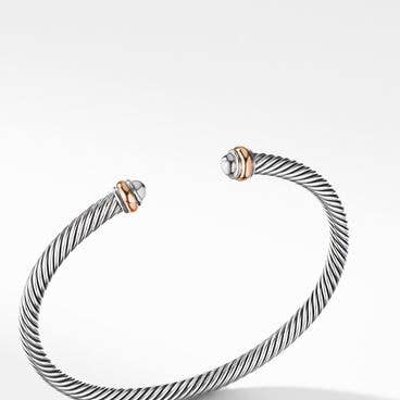 Cable Classics Bracelet in Sterling Silver with 18K Rose Gold