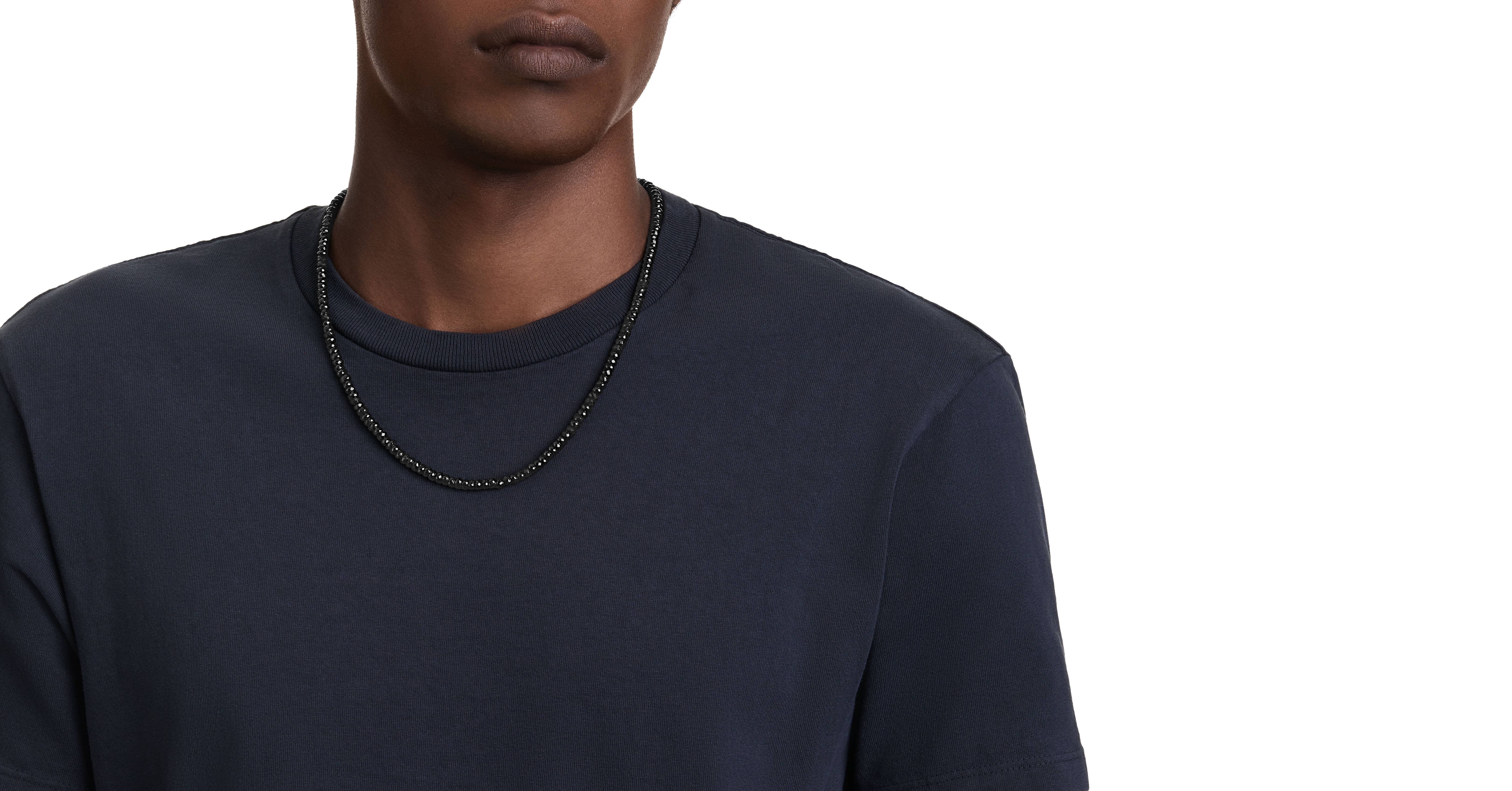 Spiritual Beads Necklace with Black Spinel