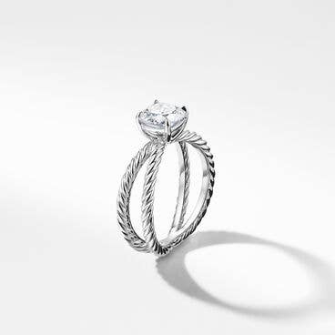 DY Crossover® Engagement Ring in Platinum, Cushion