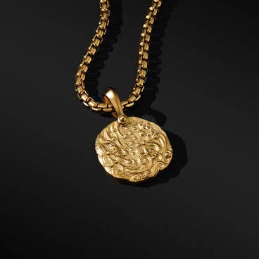 Aquarius Amulet in 18K Yellow Gold