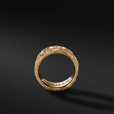 Waves Band Ring in 18K Yellow Gold