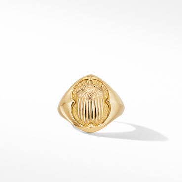 Petrvs® Scarab Pinky Ring in 18K Yellow Gold
