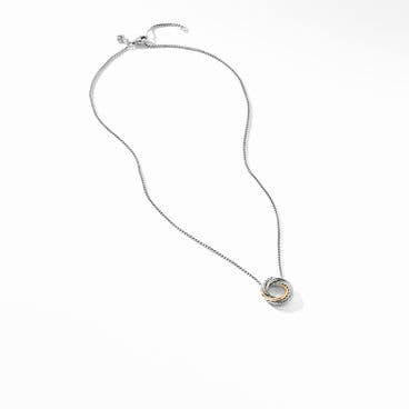 Crossover Pendant Necklace with 18K Yellow Gold