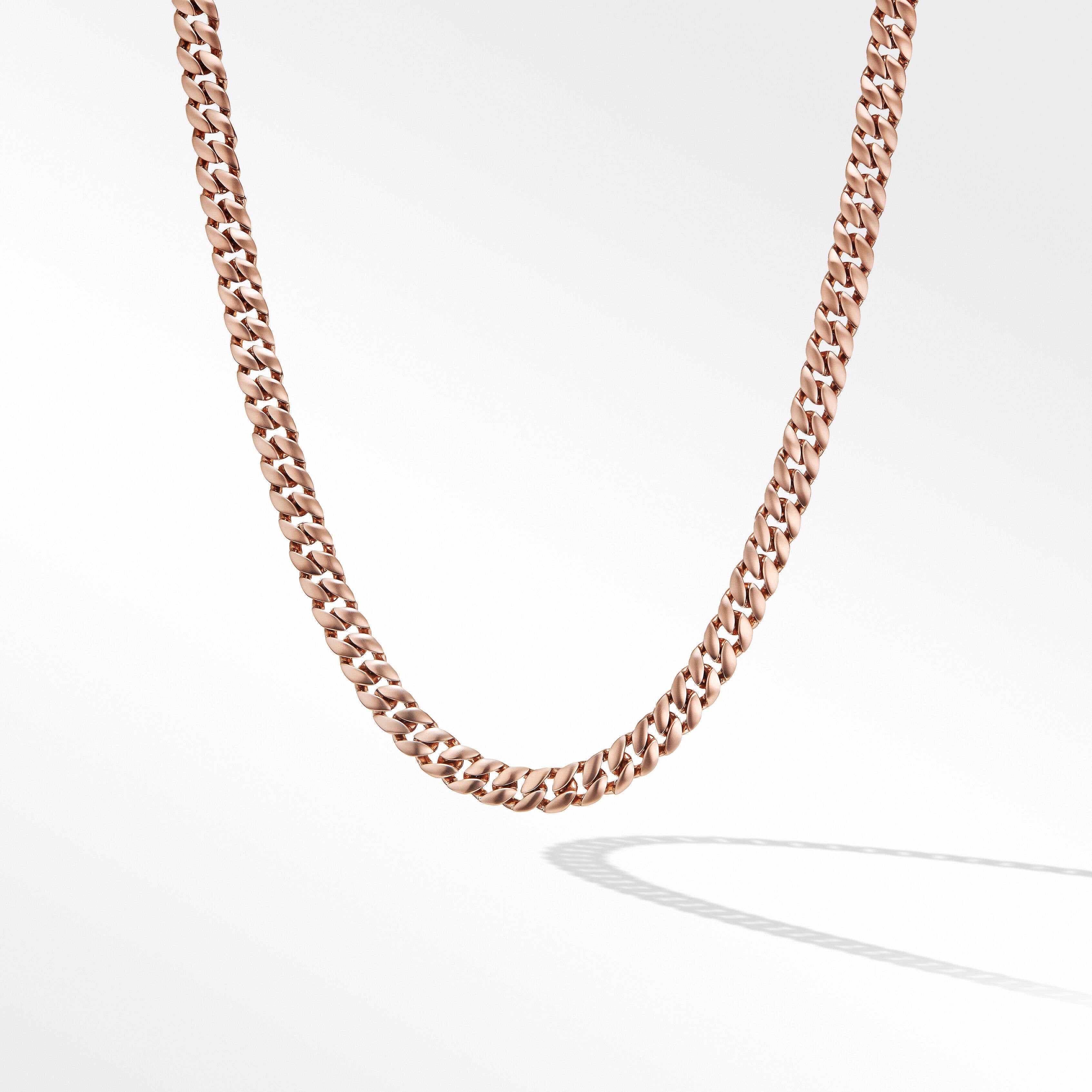 Curb Chain Necklace in 18K Rose Gold