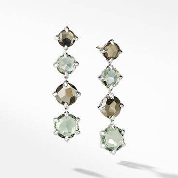Chatelaine® Drop Earrings with Prasiolite and Pyrite