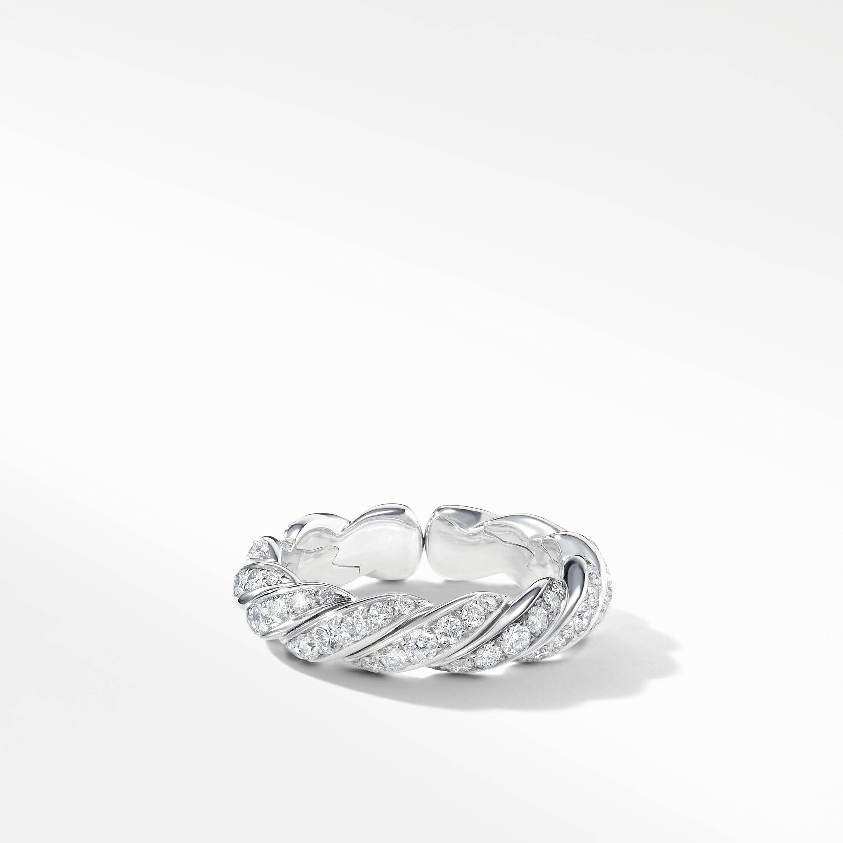Pavéflex Band Ring in 18K White Gold with Diamonds