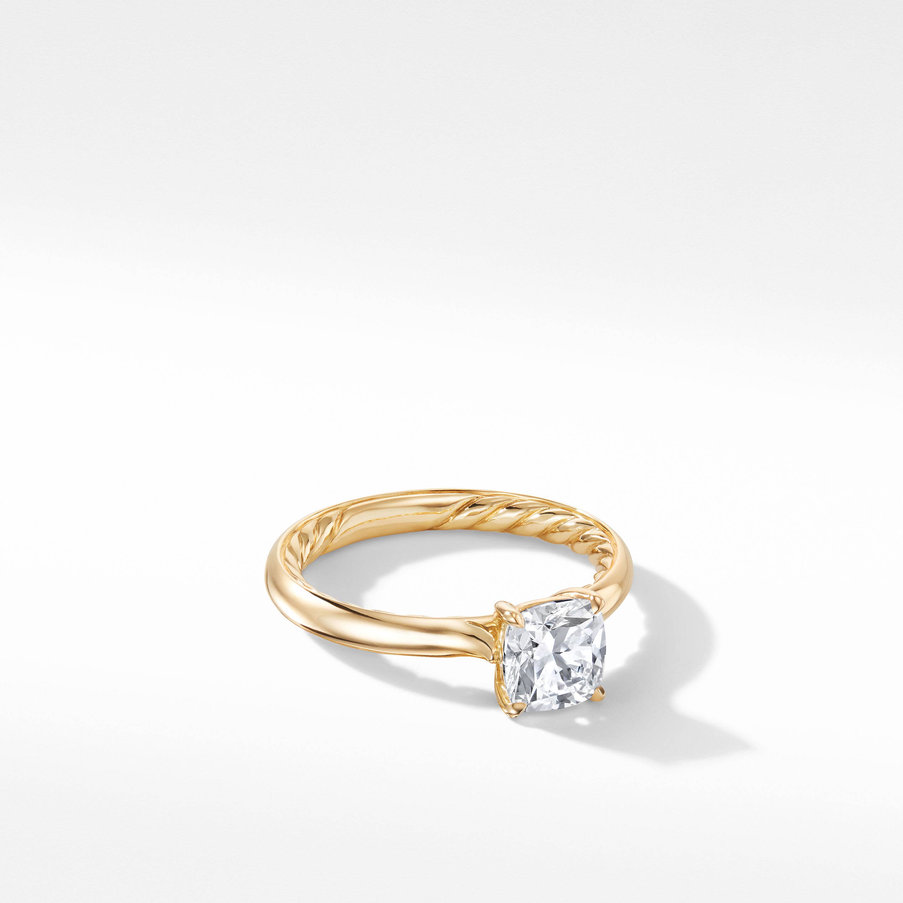 DY Eden Engagement Ring in 18K Yellow Gold, Cushion
