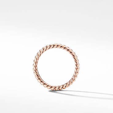 DY Unity Cable Band Ring in 18K Rose Gold