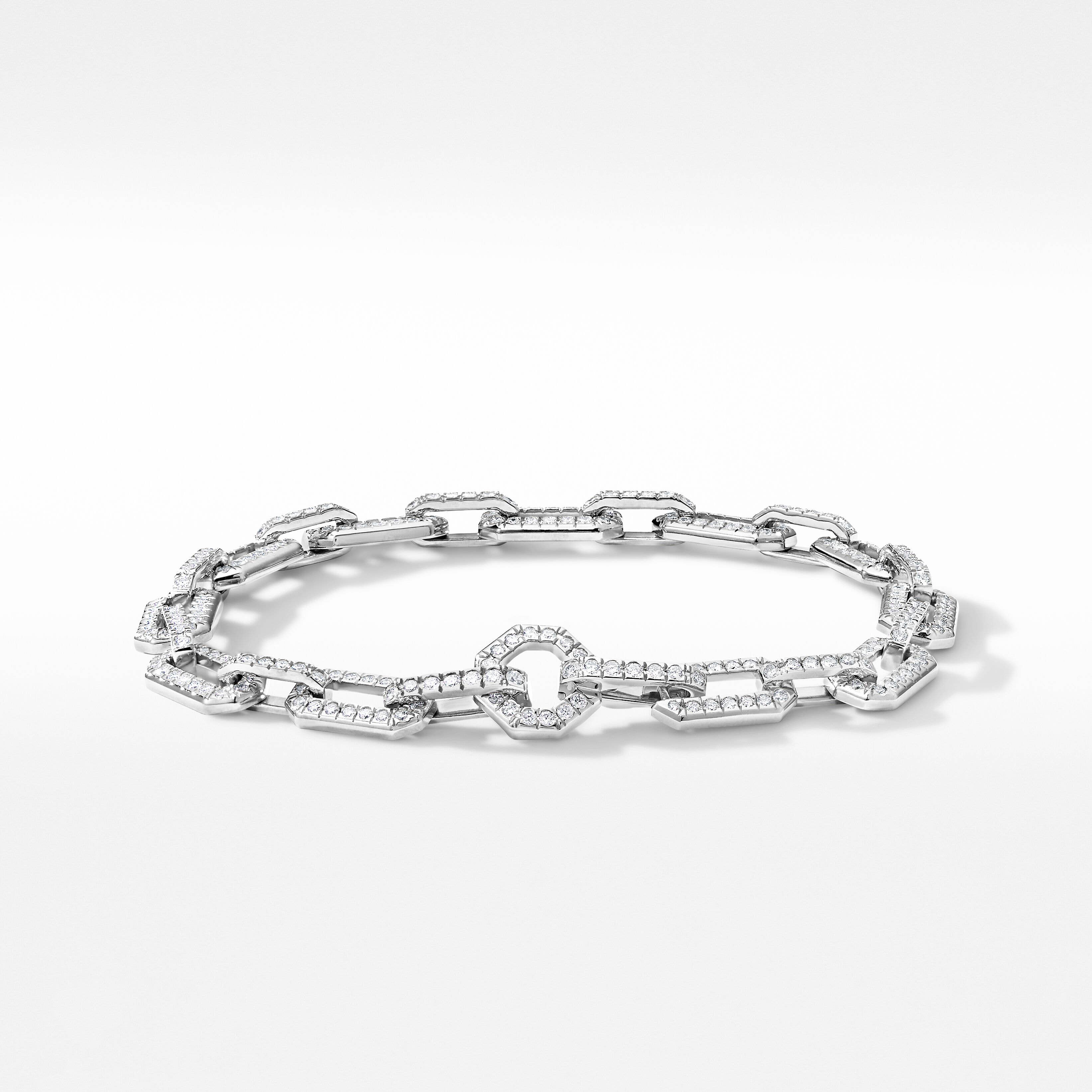 Pavé Chain Bracelet in 18K White Gold with Diamonds