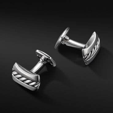 Cable Cufflinks in Sterling Silver