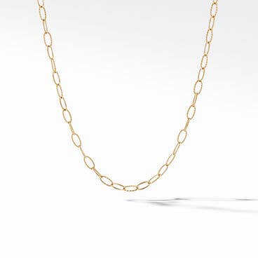 Elongated Oval Link Necklace in 18K Yellow Gold