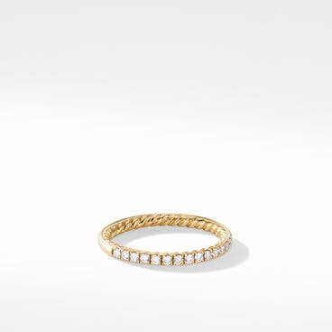 DY Eden Partway Band Ring in 18K Yellow Gold with Diamonds, 1.85mm