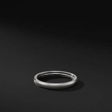 DY Classic Band Ring in Grey Titanium, 3mm
