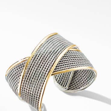 DY Origami Cuff Bracelet with 18K Yellow Gold