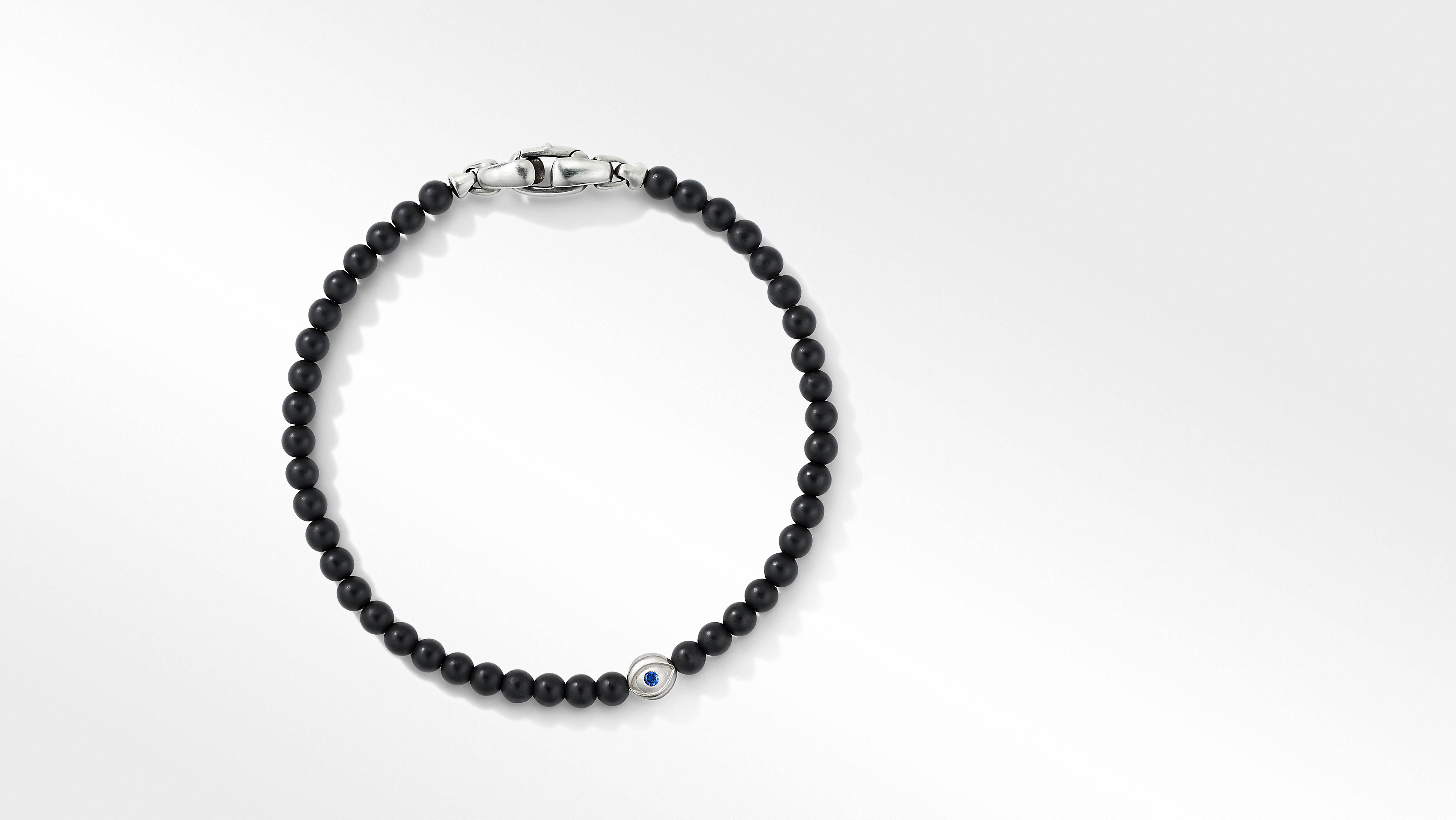 David Yurman Spiritual Beads Two Row Bracelet with Black Onyx and