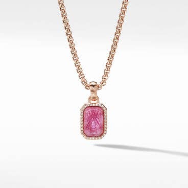 Petrvs® Bee Amulet in 18K Rose Gold with Rubellite and Pavé Diamonds