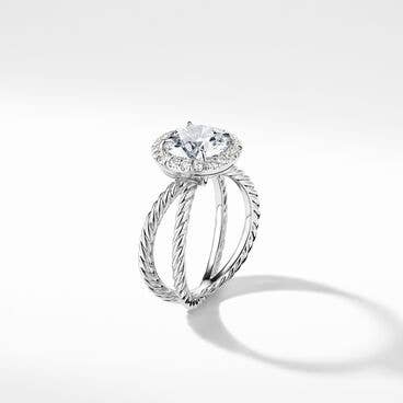 DY Crossover® Capri Engagement Ring in Platinum, Round