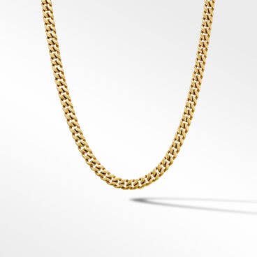 Curb Chain Necklace in 18K Yellow Gold, 8mm