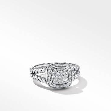 Petite Albion® Ring with Pavé Diamonds