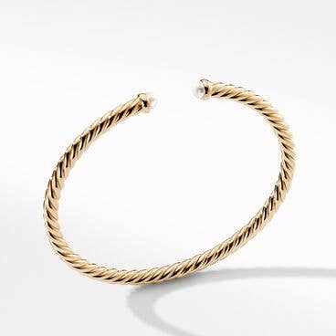 Cablespira® Bracelet in 18K Yellow Gold with Pearls