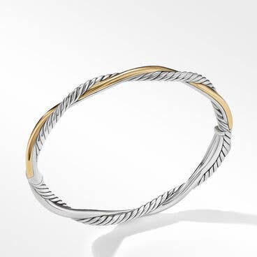 Petite Infinity Bracelet in Sterling Silver with 14K Yellow Gold