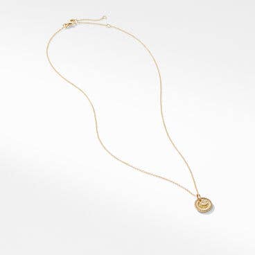 Cable Collectibles® Moon and Stars Necklace in 18K Yellow Gold with Pavé Yellow Sapphires and Diamonds