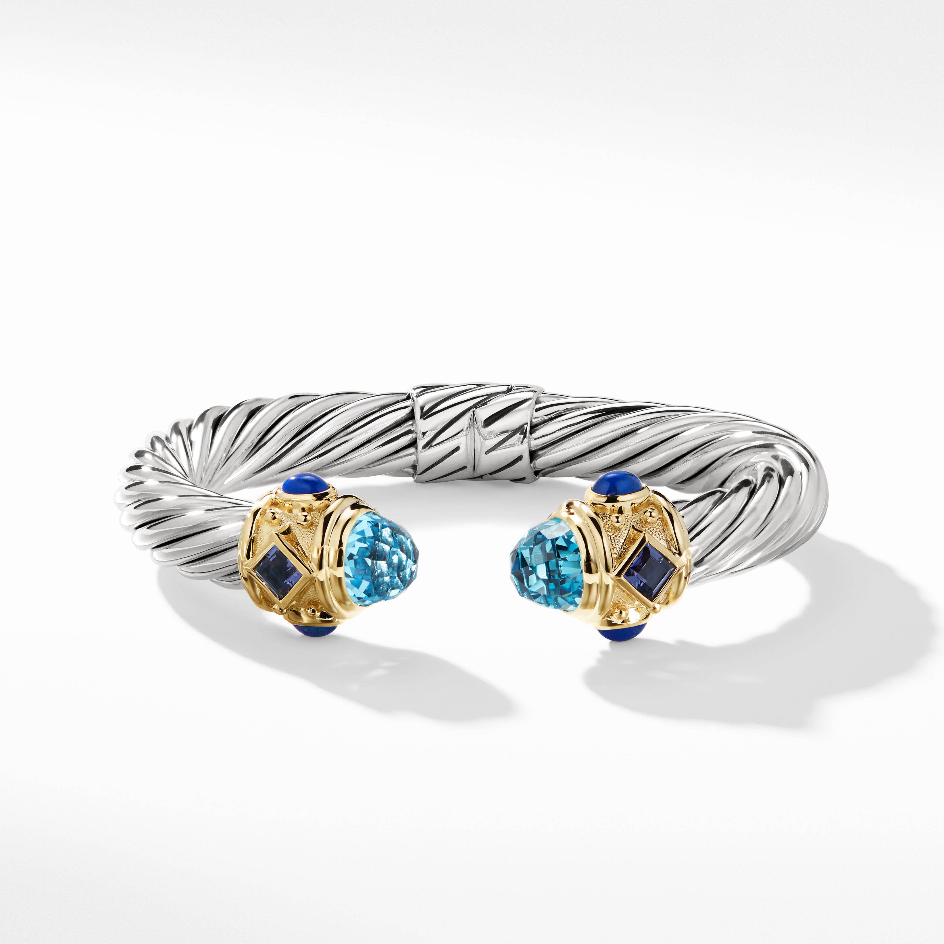 Renaissance® Bracelet in Sterling Silver with Blue Topaz, Iolite, Lapis and 14K Yellow Gold
