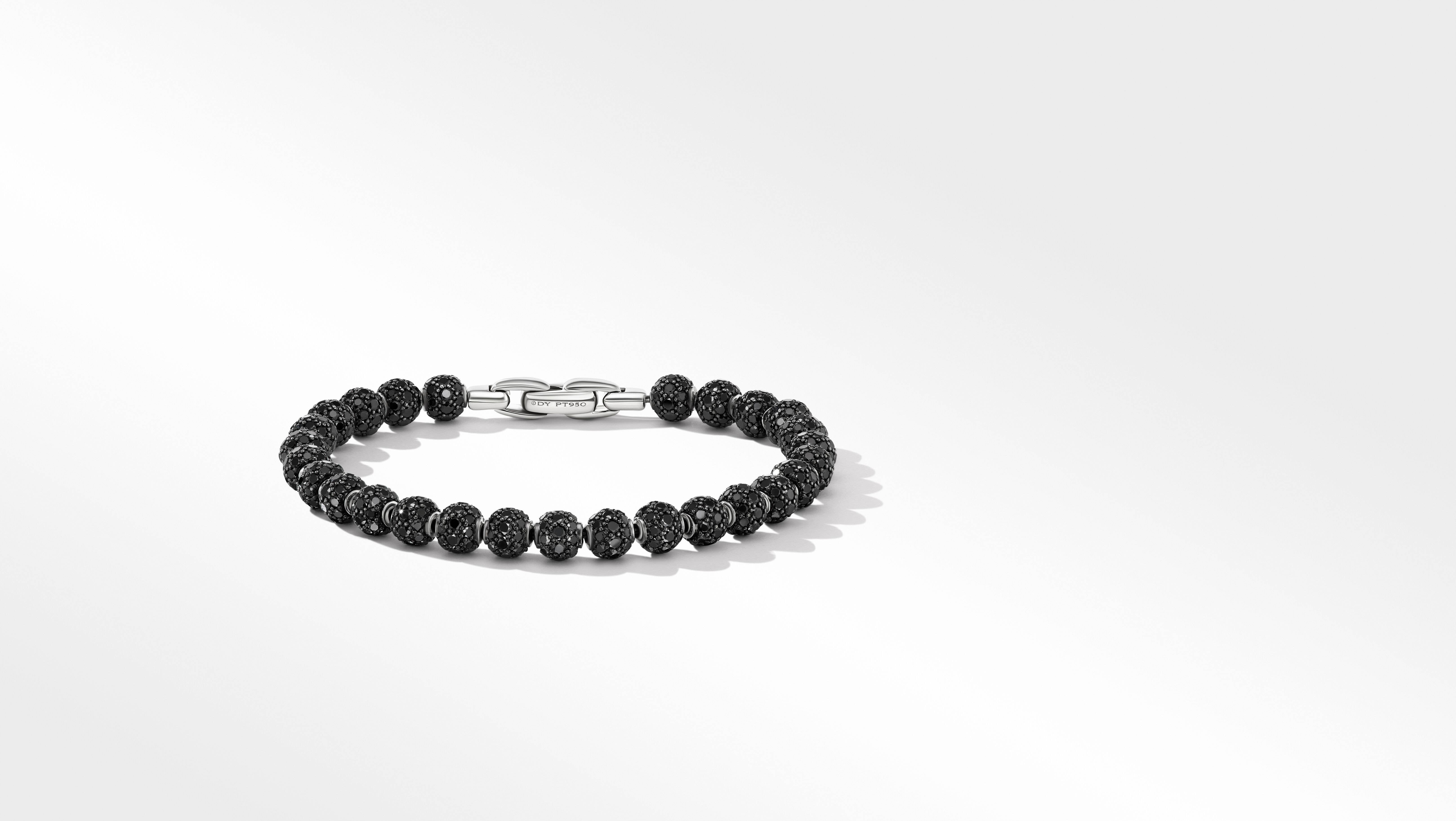 Spiritual Beads Bracelet with Pavé Black Diamonds
