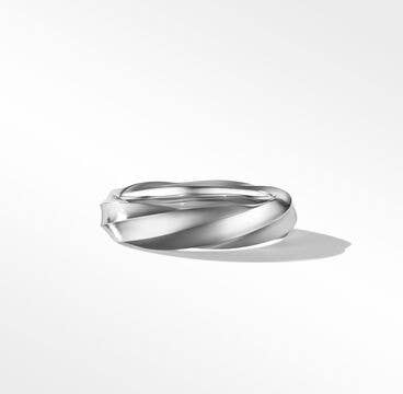 Cable Edge Band Ring in Recycled Sterling Silver, 6mm