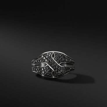 Armory® Signet Ring with Pavé Black Diamonds