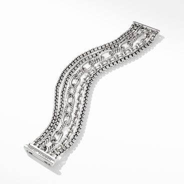 Multi Row Chain Bracelet in Sterling Silver