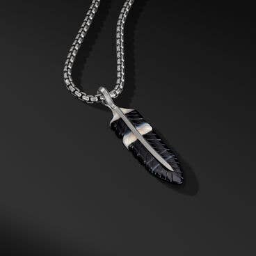 Southwest Feather Amulet with Banded Agate