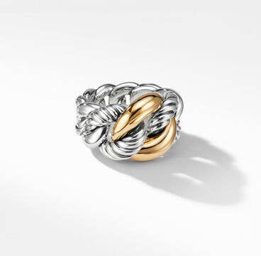 Belmont® Curb Link Ring with 18K Yellow Gold