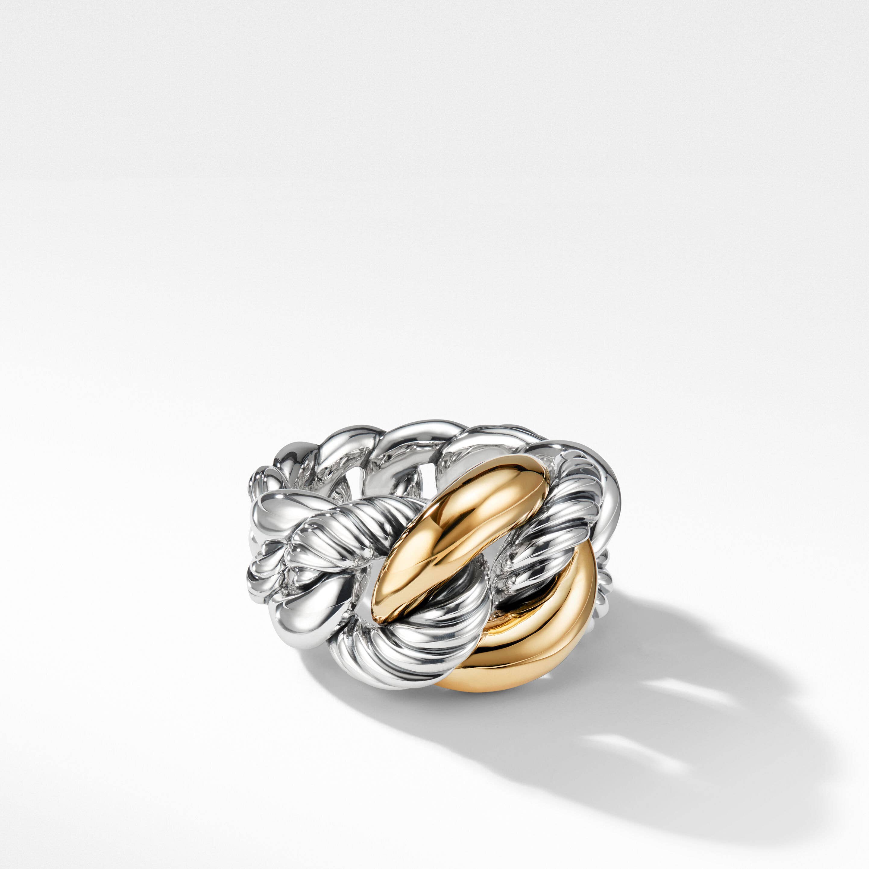 Belmont® Curb Link Ring with 18K Yellow Gold