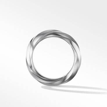 Cable Edge Band Ring in Recycled Sterling Silver, 5mm