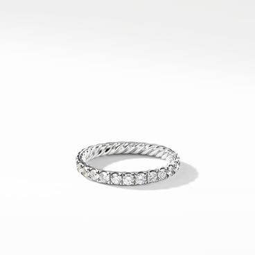 DY Eden Band Ring in Platinum with Diamonds, 2.8mm
