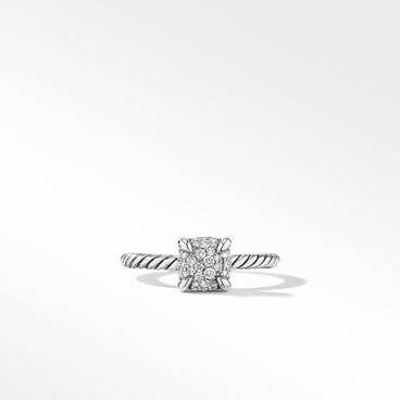 Petite Chatelaine® Ring in Sterling Silver with Full Pavé Diamonds