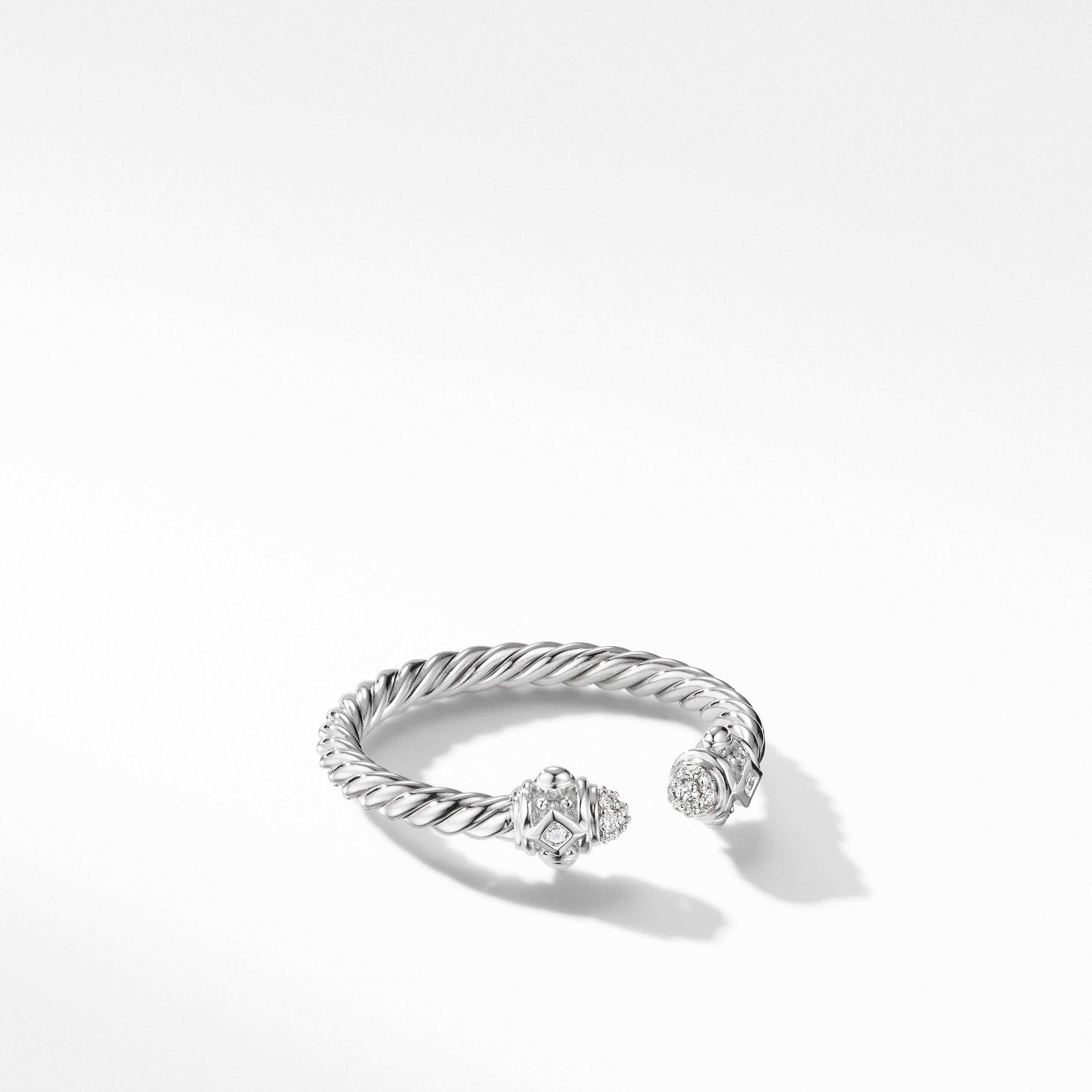 Renaissance Ring in 18K White Gold with Pavé Diamonds