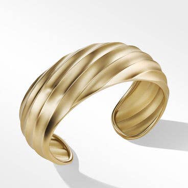 Cable Edge Cuff Bracelet in 18K Yellow Gold