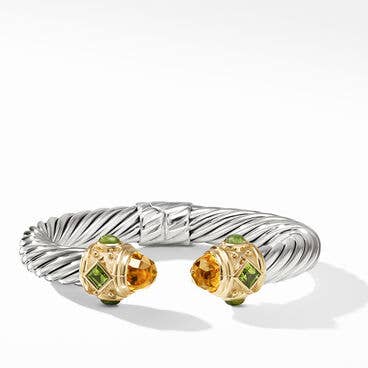 Renaissance Color Bracelet with Citrine, Peridot, Green Tourmaline and 14K Yellow Gold